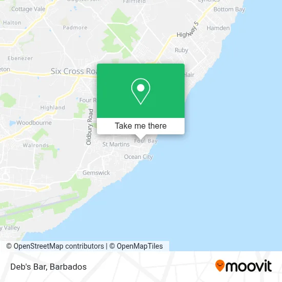 Deb's Bar map