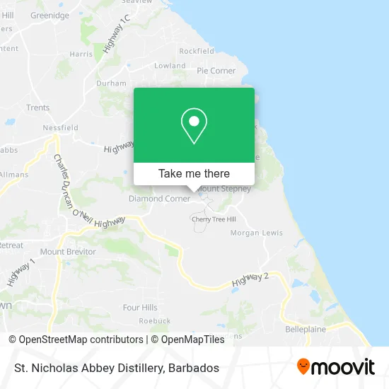 St. Nicholas Abbey Distillery map