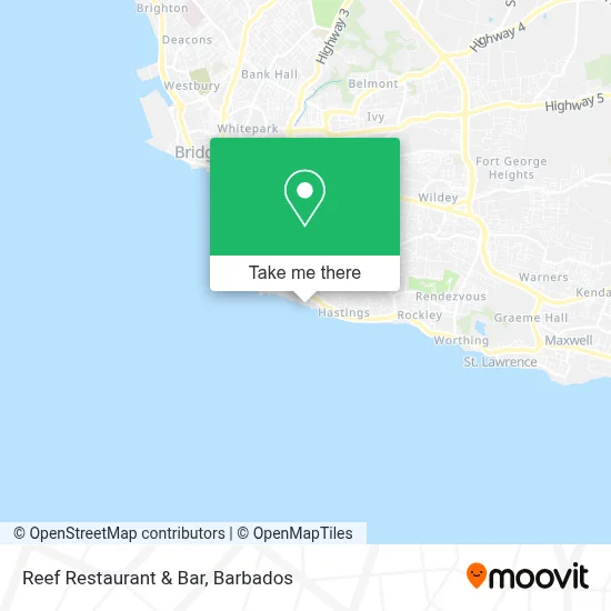 Reef Restaurant & Bar map