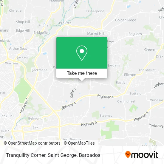 Tranquility Corner, Saint George map