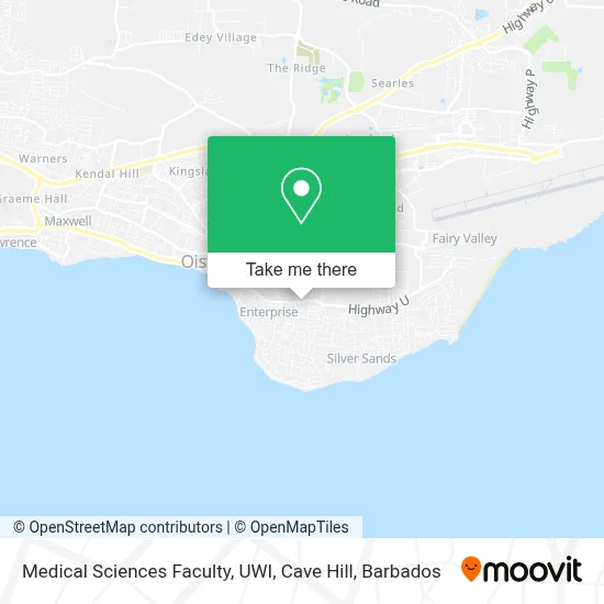 Medical Sciences Faculty, UWI, Cave Hill map