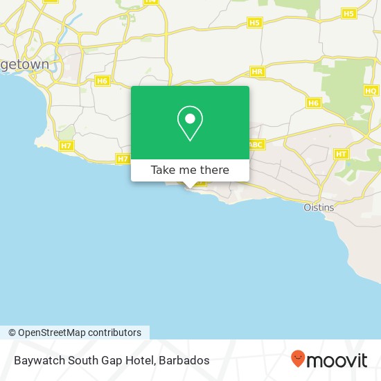 Baywatch South Gap Hotel map