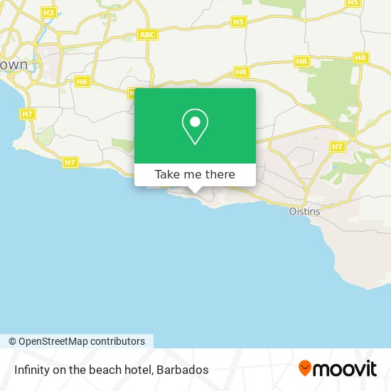 Infinity on the beach hotel map