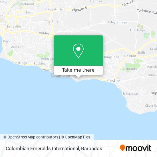 Colombian Emeralds International map