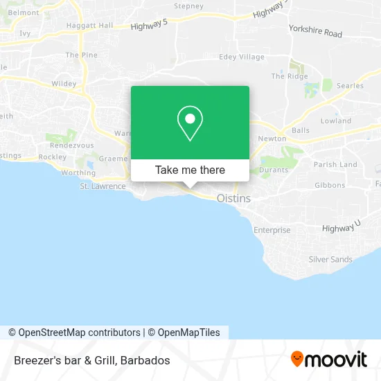 Breezer's bar & Grill map