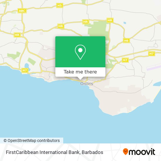FirstCaribbean International Bank map
