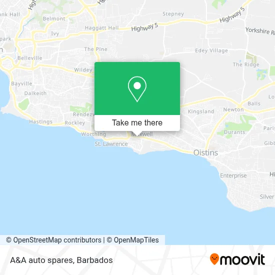 A&A auto spares map