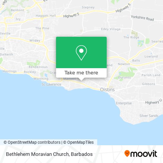 Bethlehem Moravian Church map