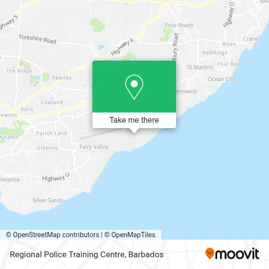 Regional Police Training Centre map