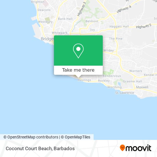 Coconut Court Beach map