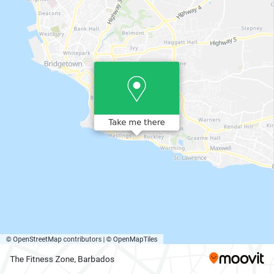 The Fitness Zone map