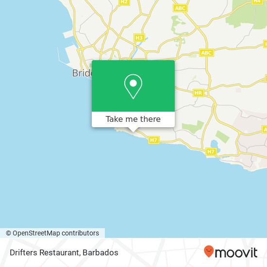 Drifters Restaurant map