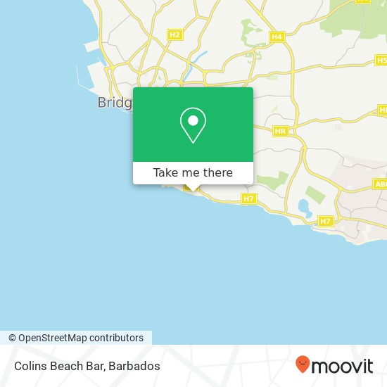 Colins Beach Bar map