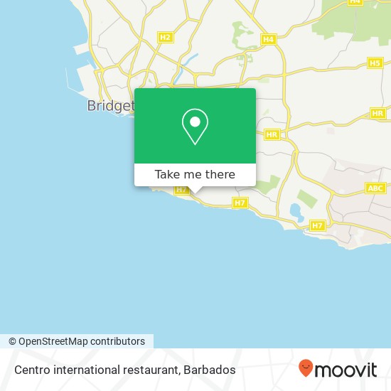 Centro international restaurant map