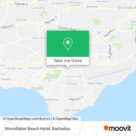 MoonRaker Beach Hotel map