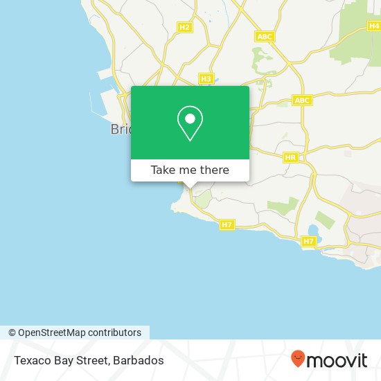 Texaco Bay Street map