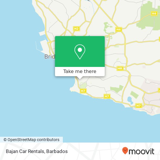 Bajan Car Rentals map