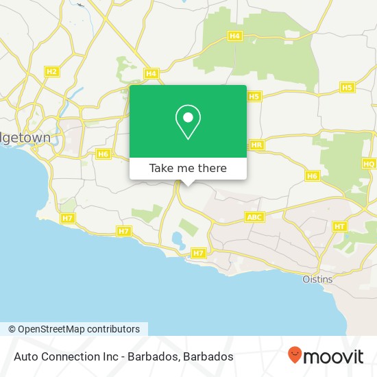 Auto Connection Inc - Barbados map
