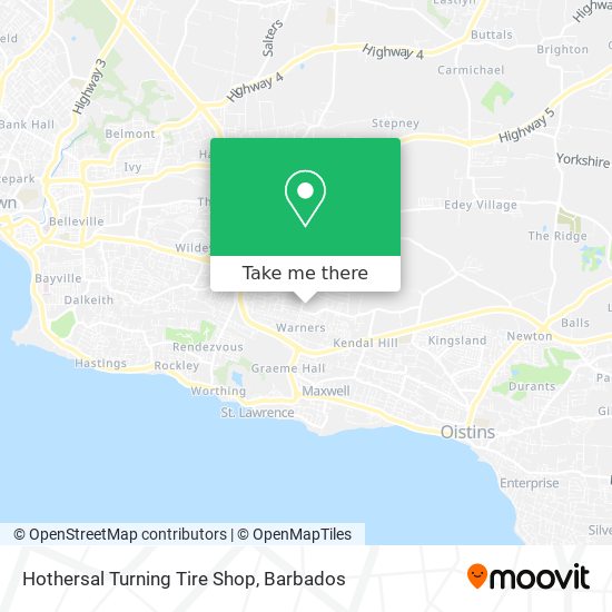 Hothersal Turning Tire Shop map