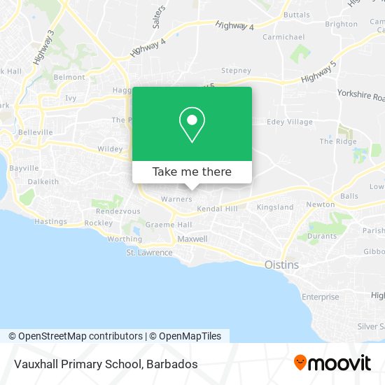 Vauxhall Primary School map