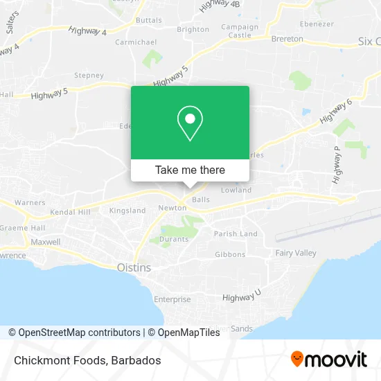 Chickmont Foods map