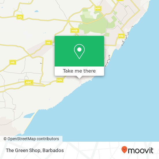 The Green Shop map