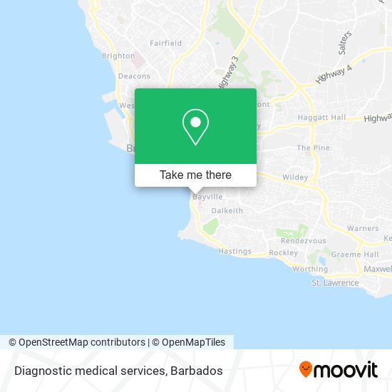 Diagnostic medical services map