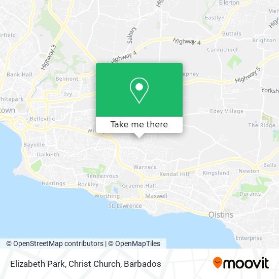 Elizabeth Park, Christ Church map