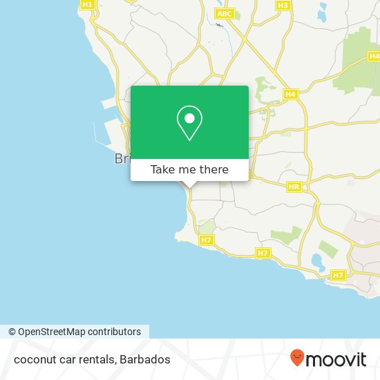 coconut car rentals map