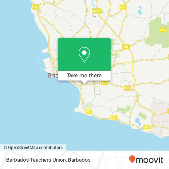 Barbados Teachers Union map
