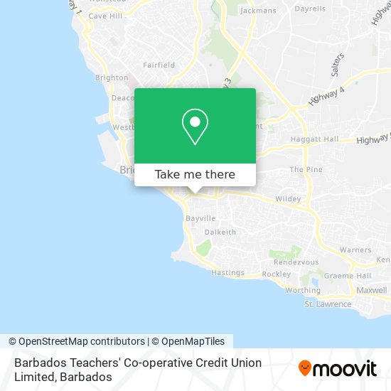 Barbados Teachers' Co-operative Credit Union Limited map