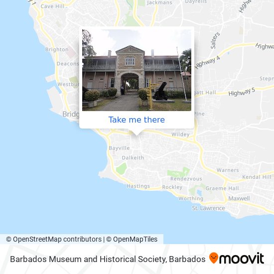 Barbados Museum and Historical Society map