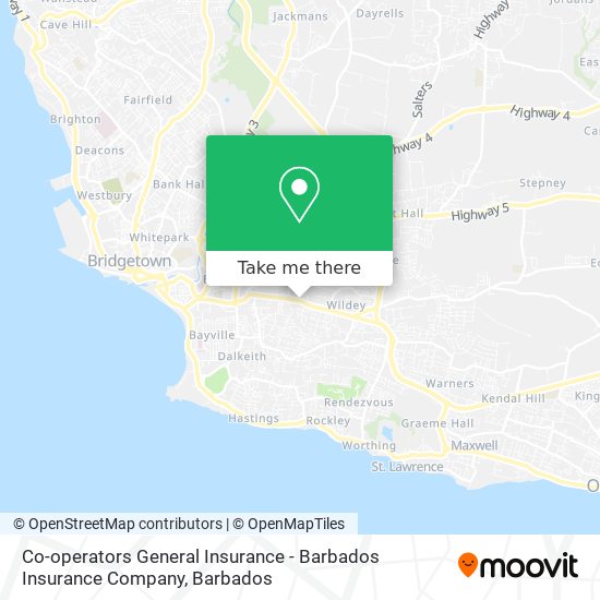 Co-operators General Insurance - Barbados Insurance Company map