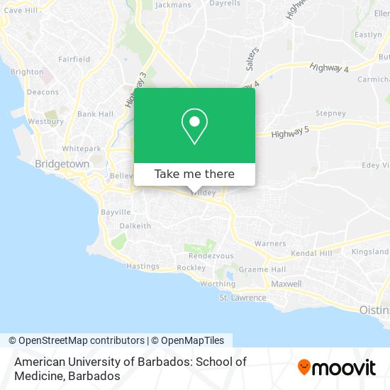 American University of Barbados: School of Medicine map