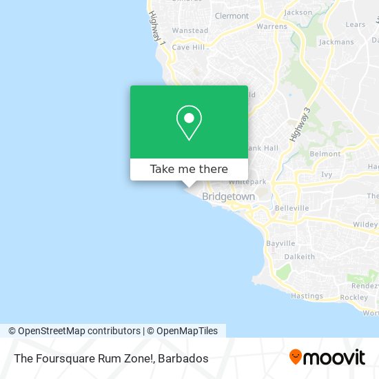 The Foursquare Rum Zone! map