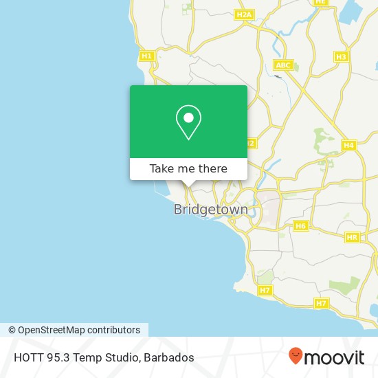 HOTT 95.3 Temp Studio map