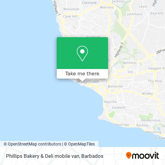 Phillips Bakery & Deli mobile van map