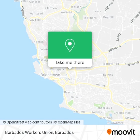 Barbados Workers Union map