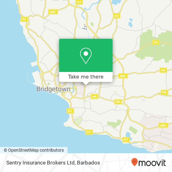 Sentry Insurance Brokers Ltd map