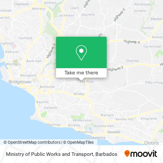 Ministry of Public Works and Transport map