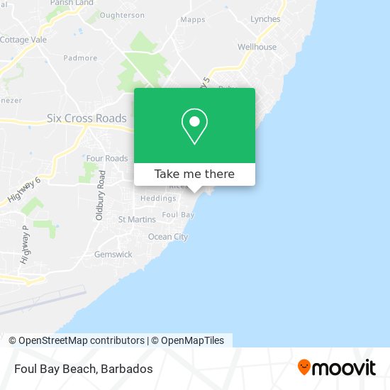 Foul Bay Beach map