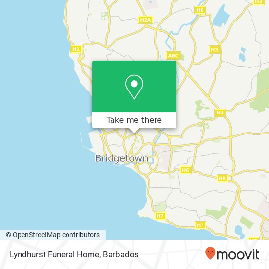 Lyndhurst Funeral Home map
