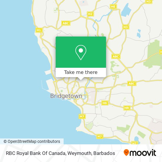 RBC Royal Bank Of Canada, Weymouth map