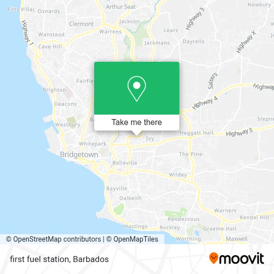 first fuel station map