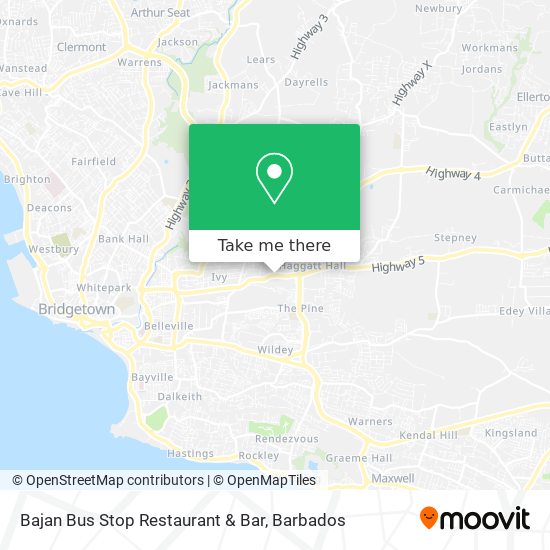 Bajan Bus Stop Restaurant & Bar map
