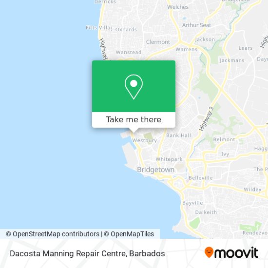 Dacosta Manning Repair Centre map