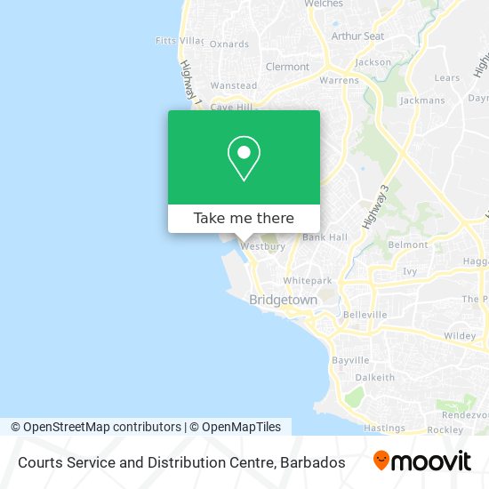 Courts Service and Distribution Centre map