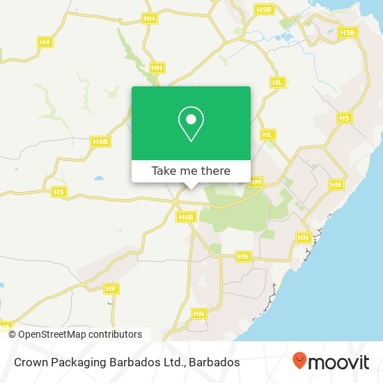 Crown Packaging Barbados Ltd. map