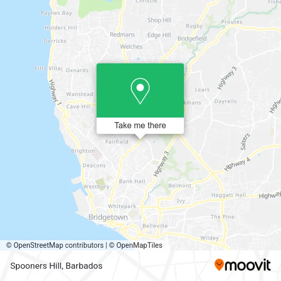 Spooners Hill map