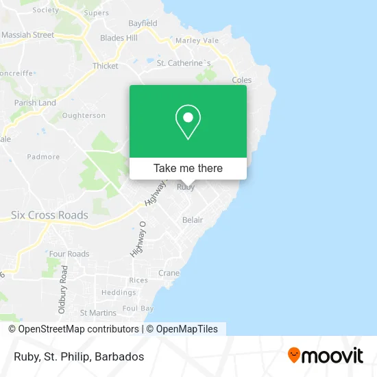 Ruby, St. Philip map